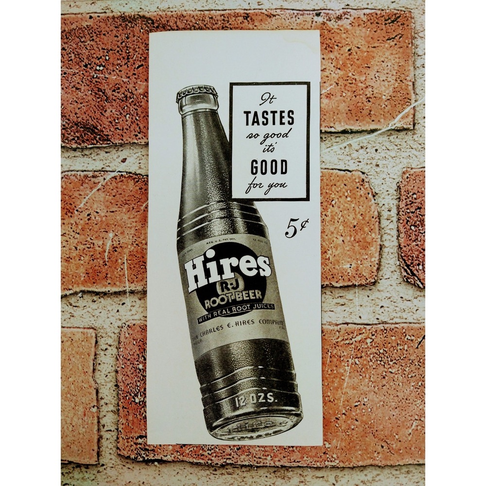 1941 - Hires Root Beer 5¢ Tastes Good For You - Original Vtg PRINT AD Clipping